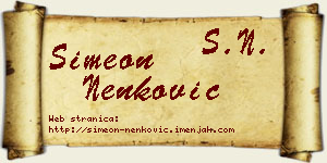 Simeon Nenković vizit kartica